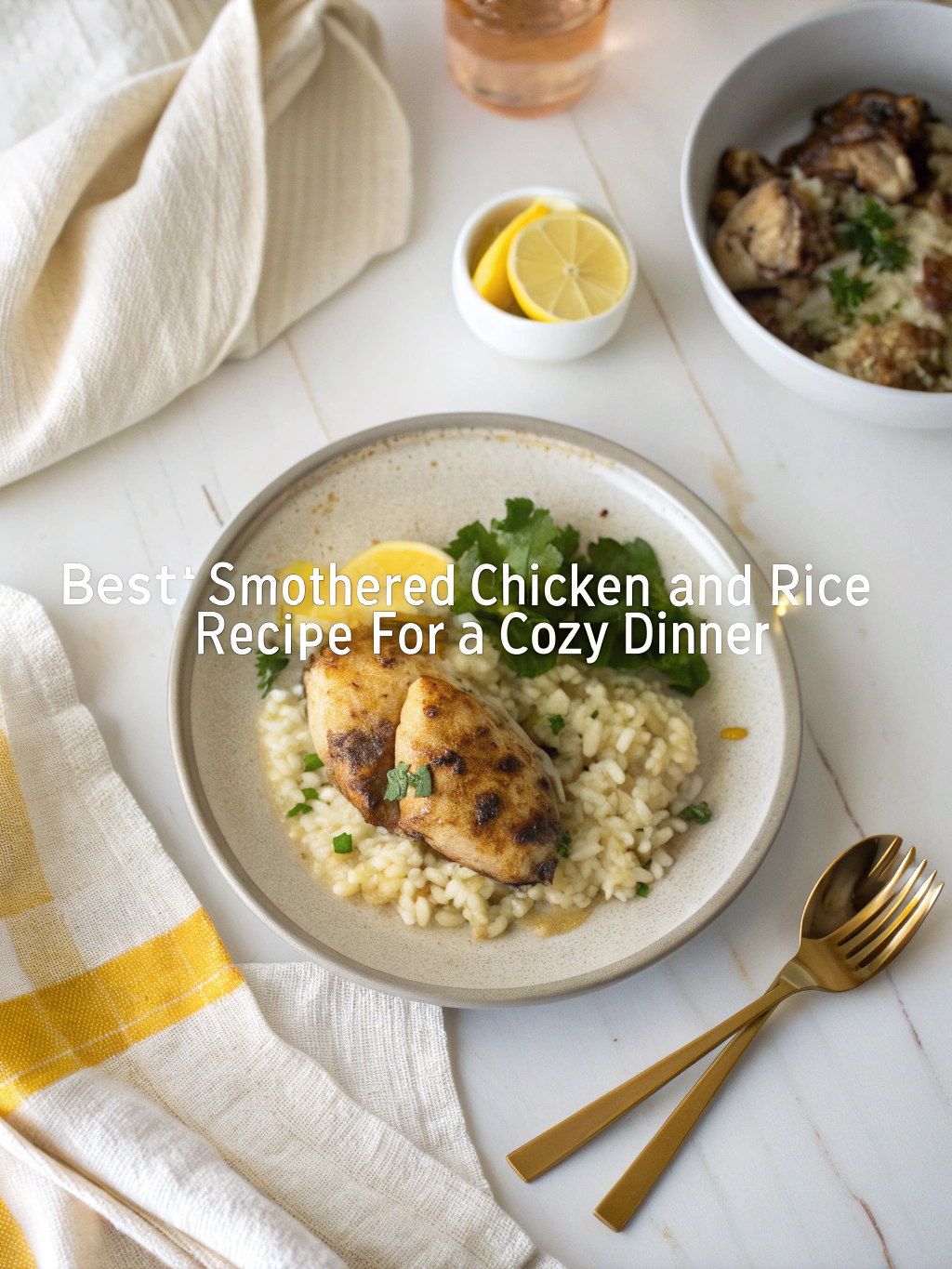 Best Smothered Chicken and Rice Recipe for a Cozy Dinner serving suggestion
