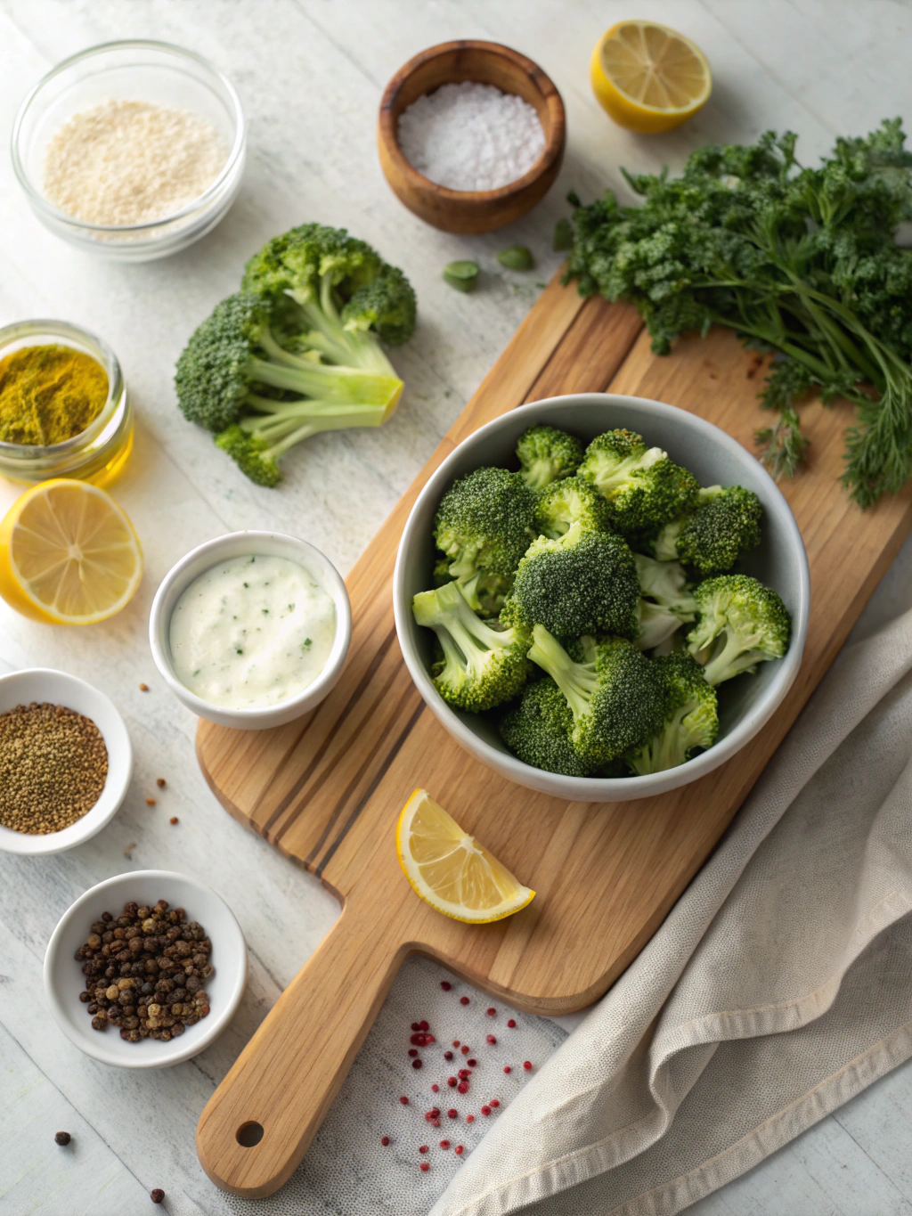 Broccoli Lemon Salad ingredients