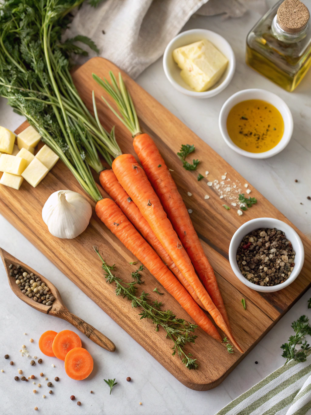 Garlic Butter Roasted Carrots ingredients